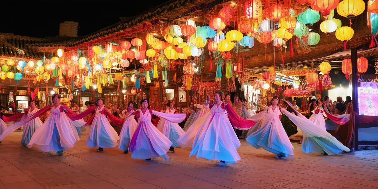 魏都区曹魏古城不夜城:汉服快闪与古风市集,夜色中的文化盛宴